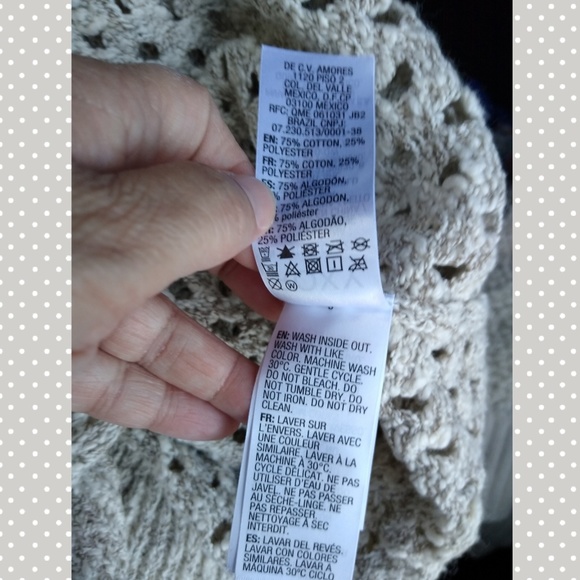 ROXY open weave button down crop sweater - Picture 5 of 6